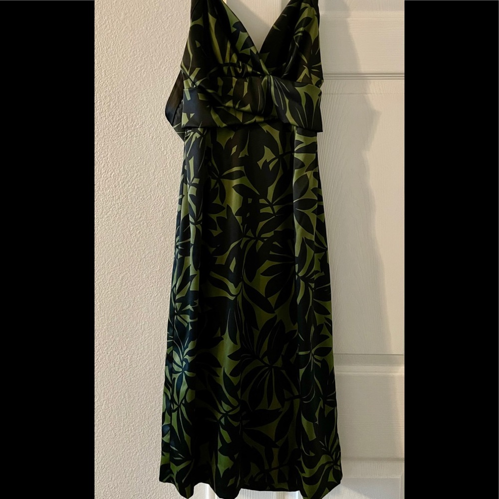 Halter top print satin dress